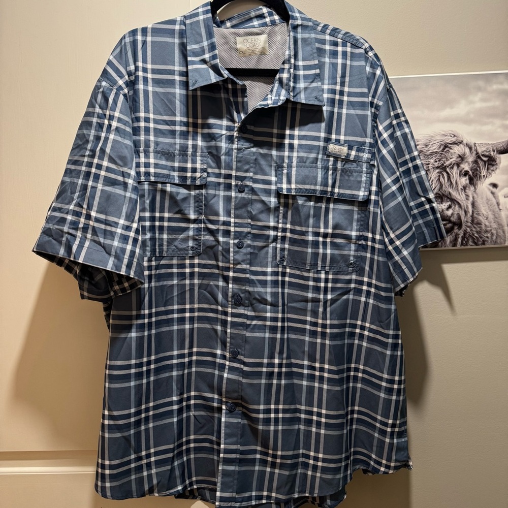 Ocean and coast short sleeve button down shirt